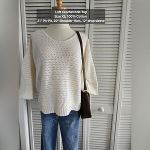 Loft Crochet Knit Sweater